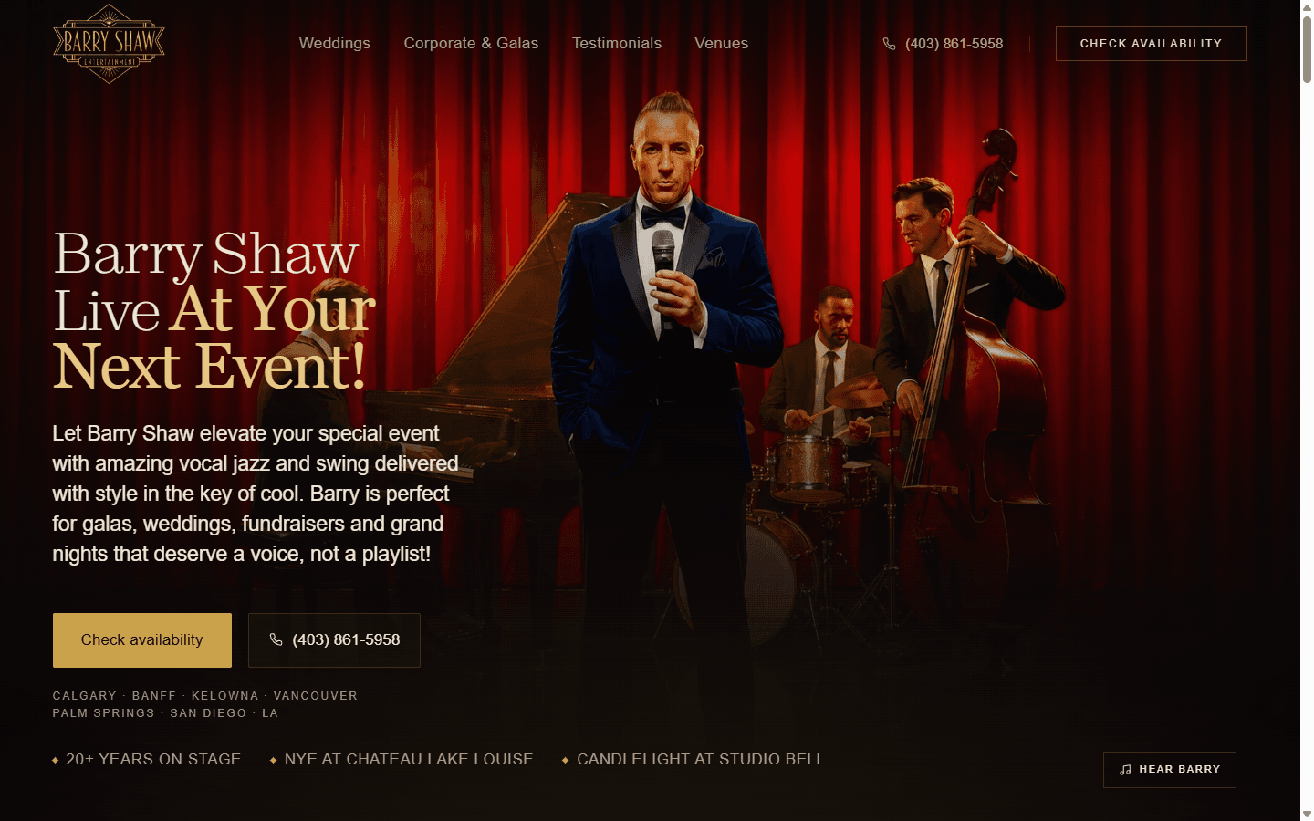 Barry Shaw Live: homepage